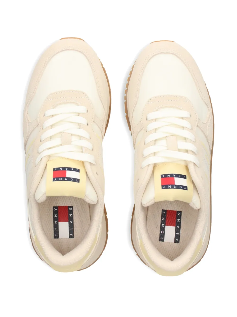 Tommy Jeans suede-panelled running sneakers Neutrals