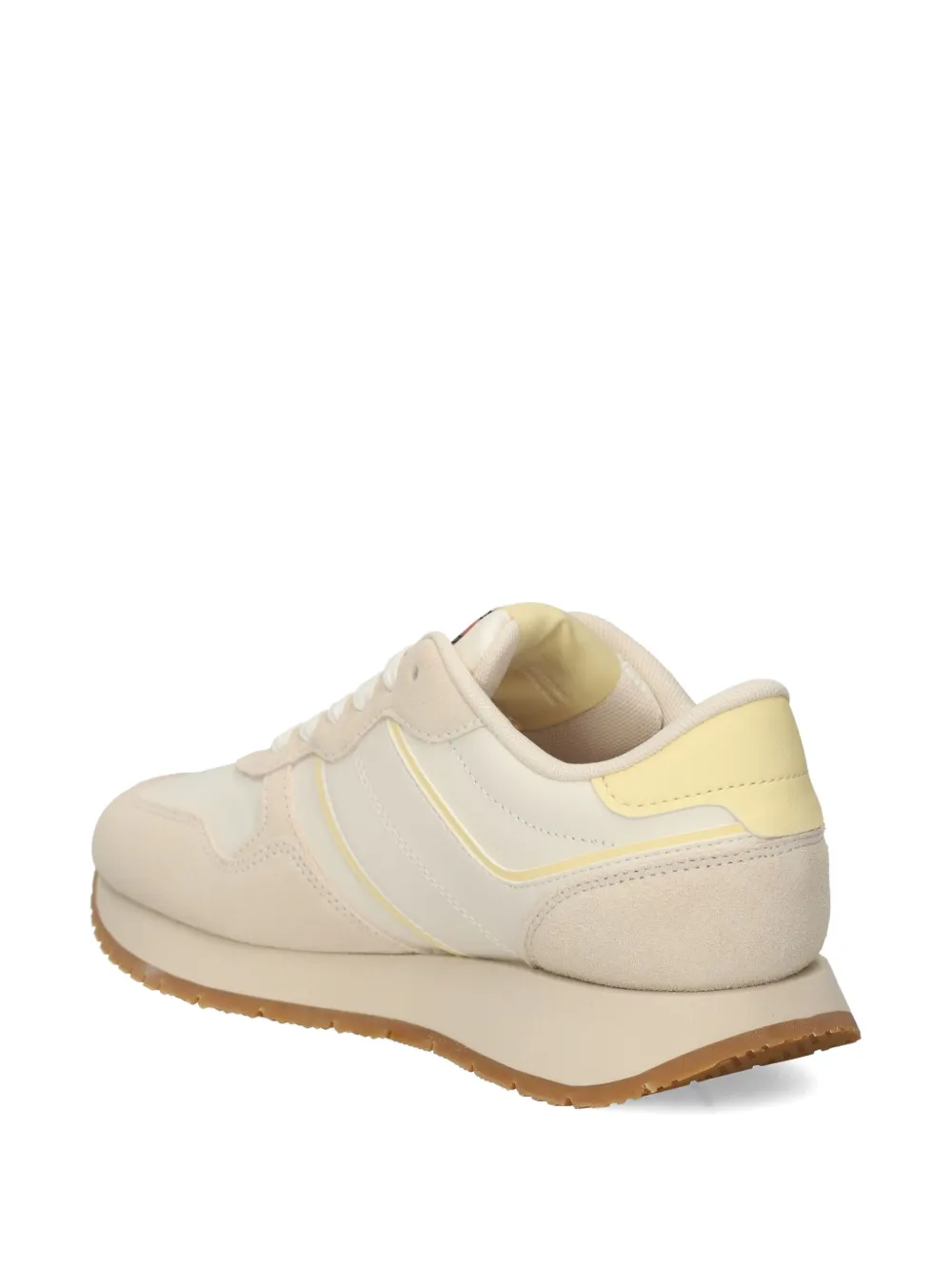 Tommy Jeans Suede-panelled Running Sneakers In Neutral
