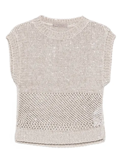 D.Exterior sleeveless knitted top