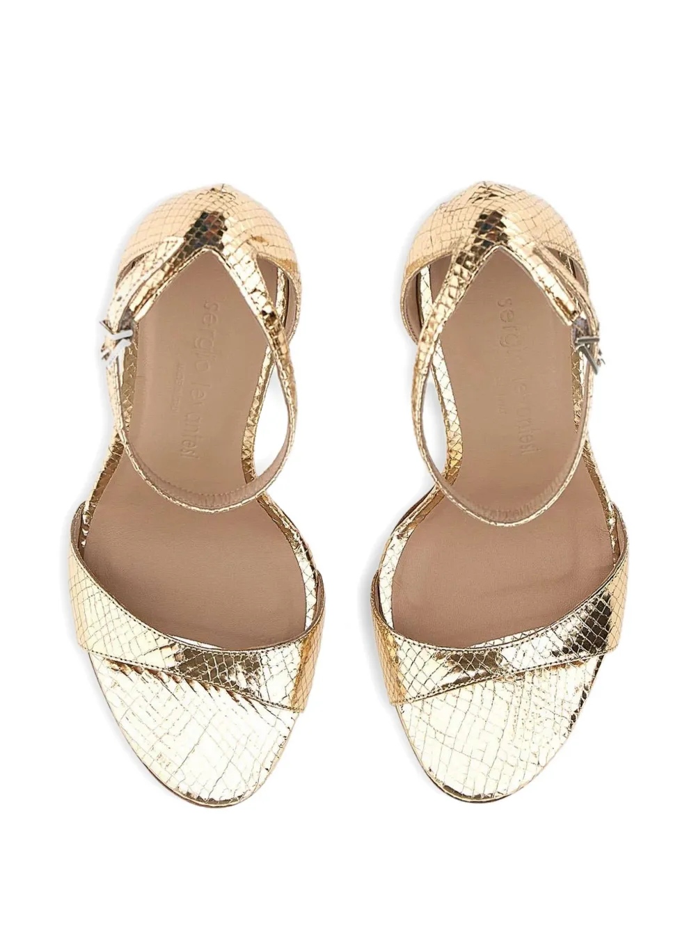 Sergio Levantesi 100mm Rave sandals Gold