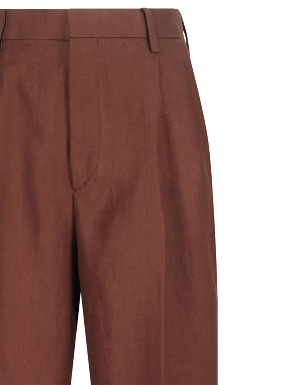 Tagliatore Pressed-crease Trousers In Brown