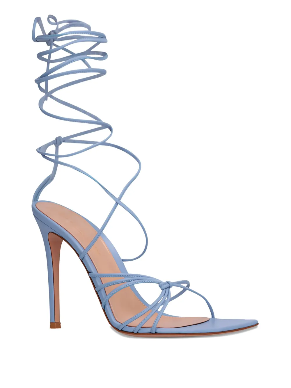 Gianvito Rossi 100mm Sylvie tie-fastening sandals Blauw