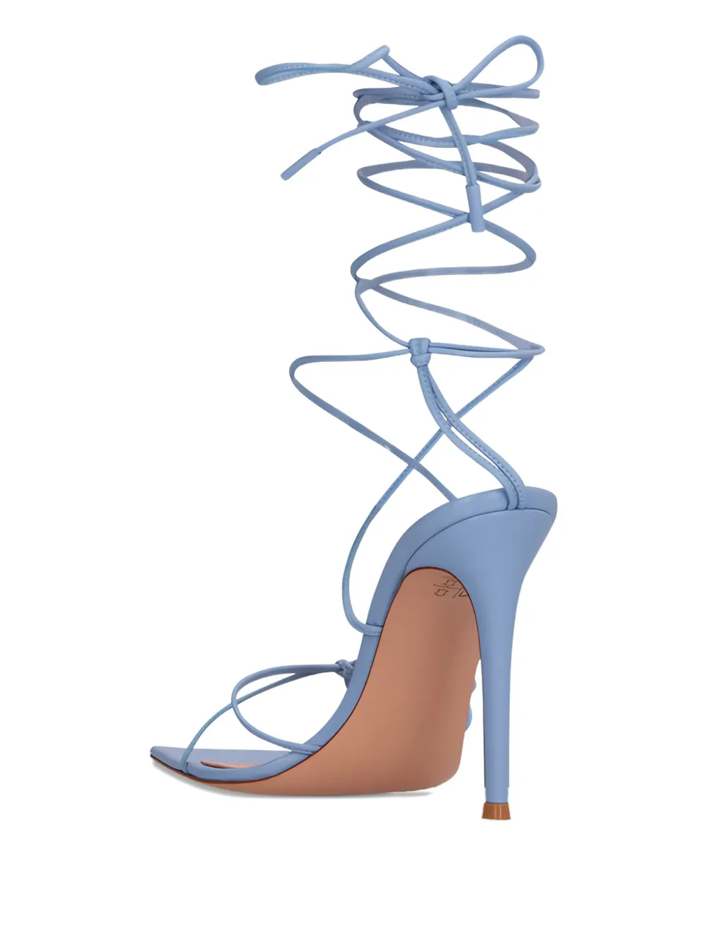 Gianvito Rossi 100mm Sylvie Tie-fastening Sandals In Blue