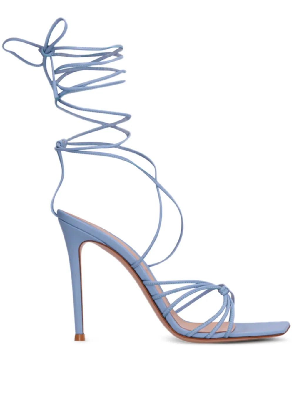 Gianvito Rossi 100 mm Sylvie sandalen met striksluiting Blauw