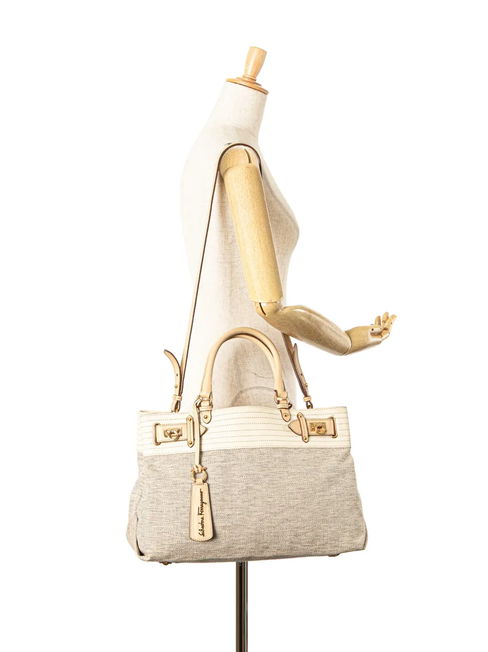 Ferragamo Pre-Owned 2000-2024 Gancini Canvas satchel | Pre-Owned | Image 2