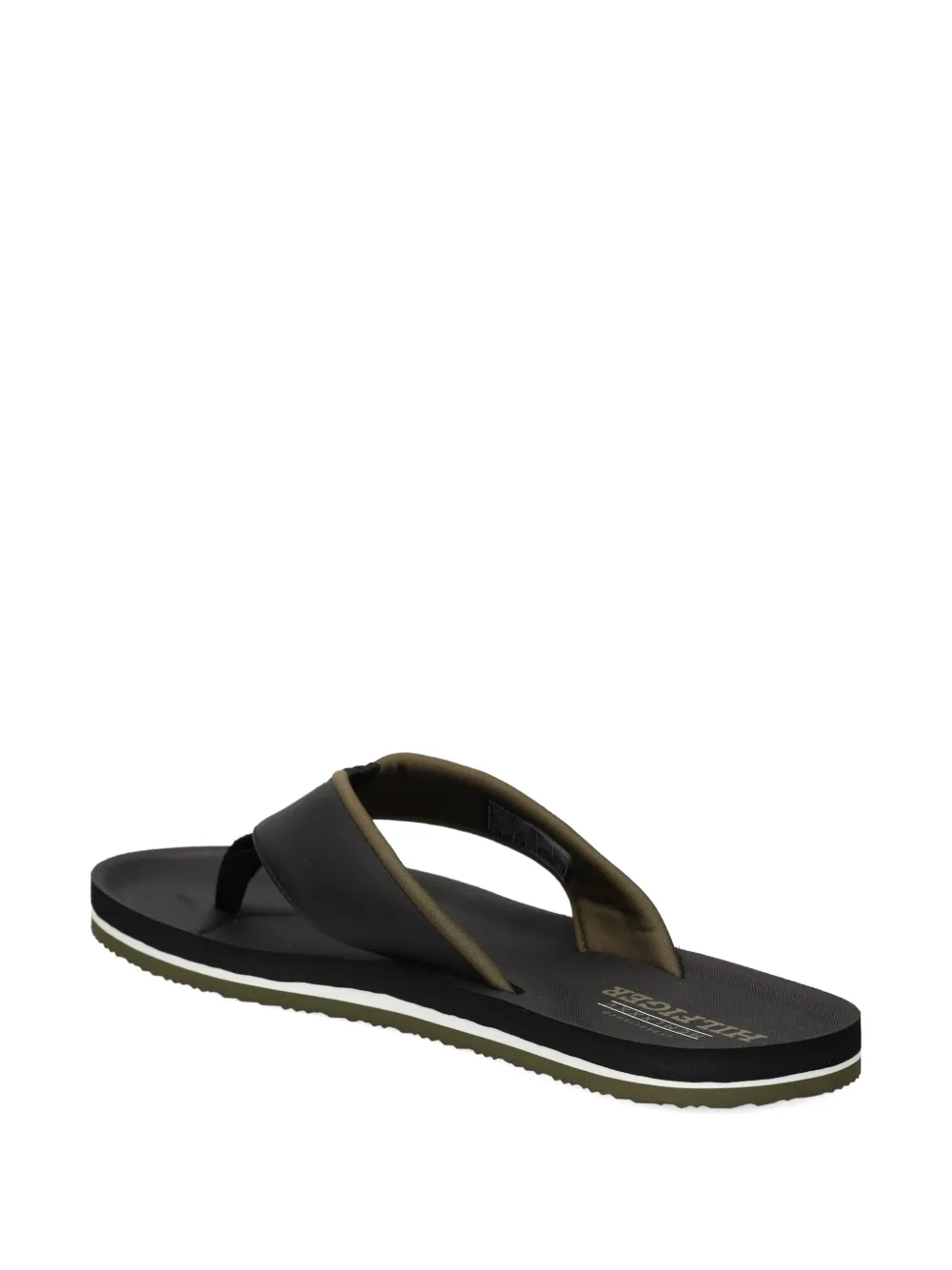 Tommy Hilfiger logo-strap flip flops Black