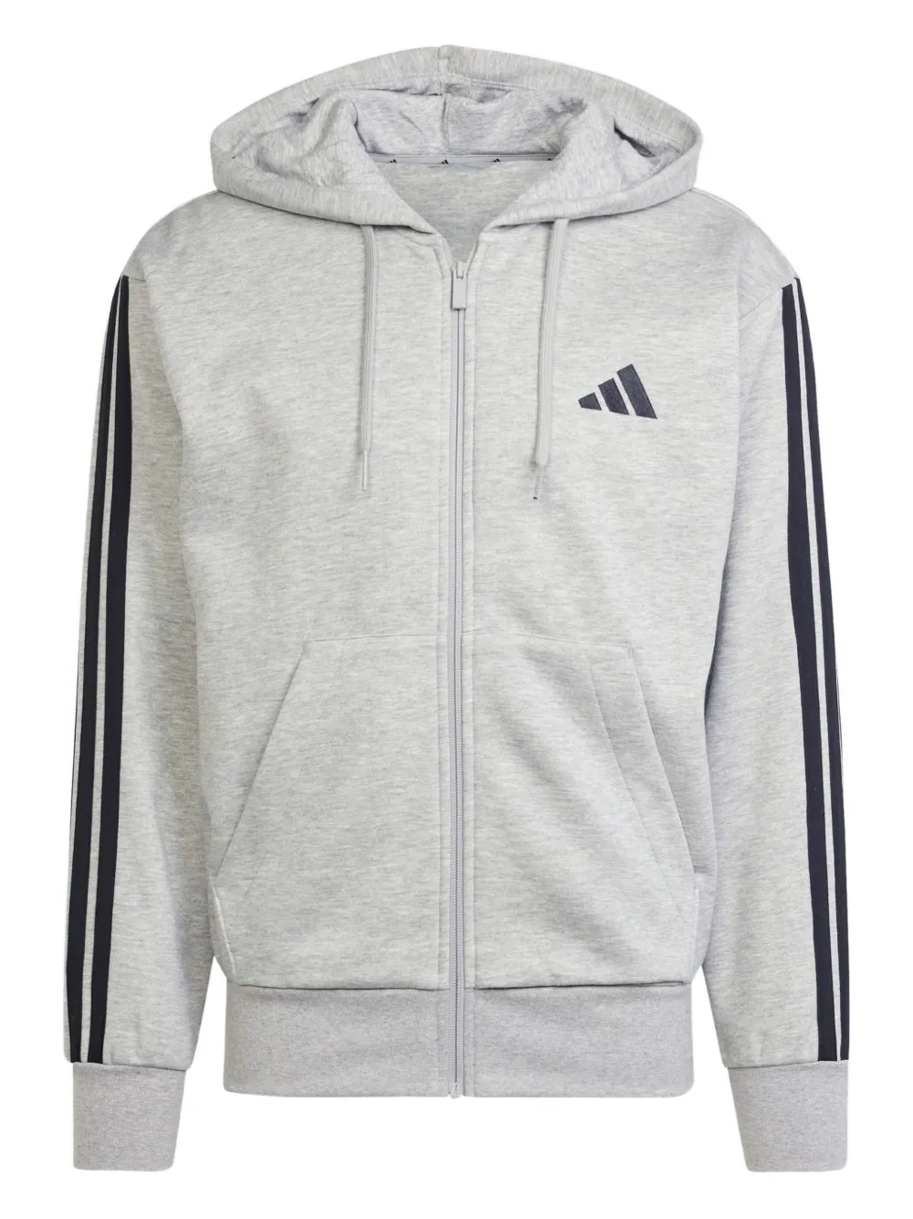 adidas Felpa a righe con zip - Grigio