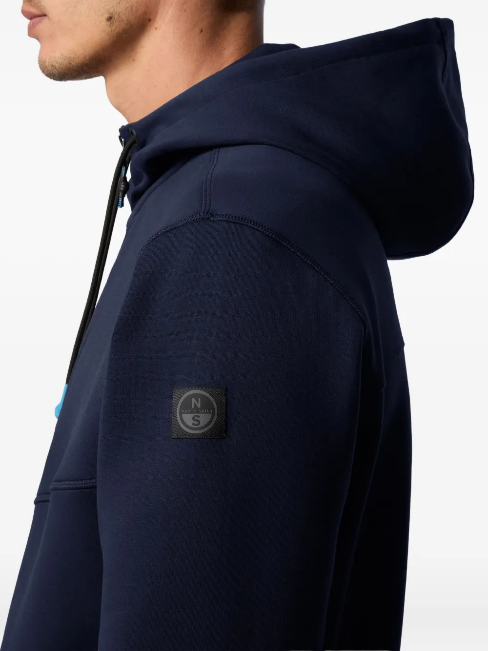 North Sails zip-fastening logo-patch sweatshirt Blauw