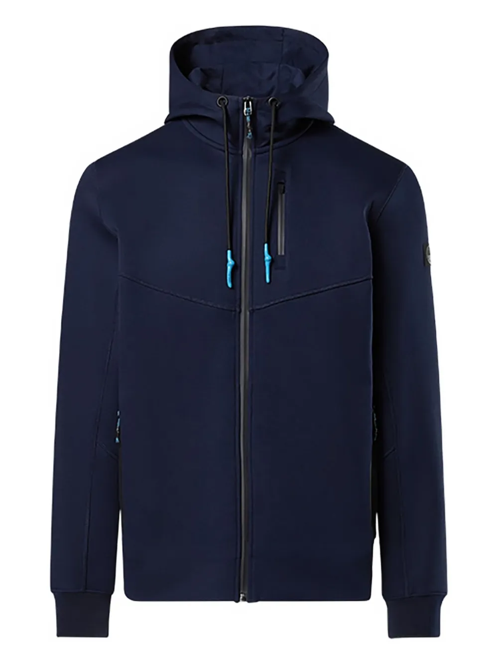 North Sails zip-fastening logo-patch sweatshirt Blauw