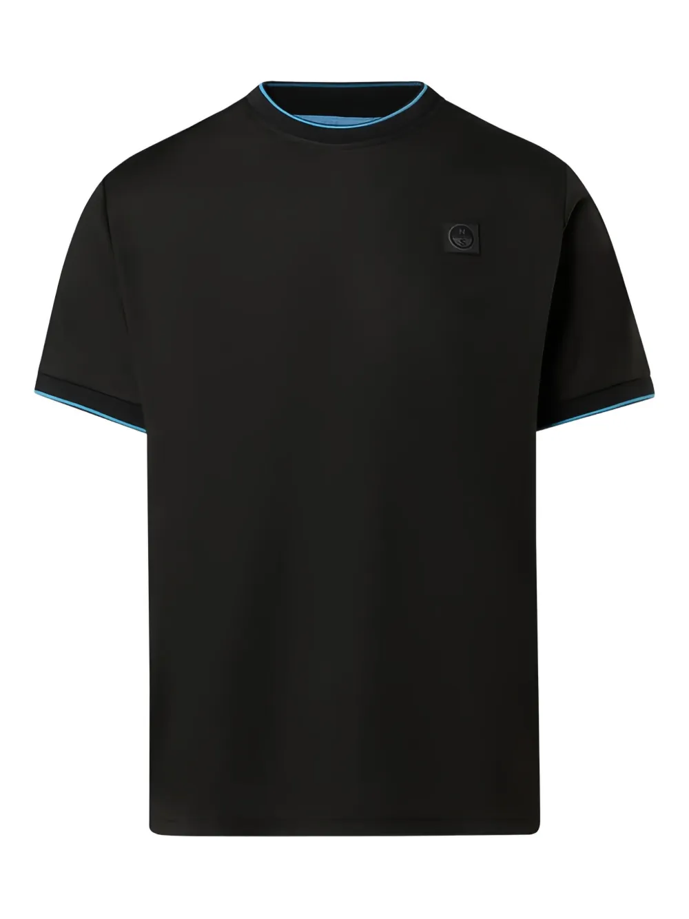 North Sails contrast-trim T-shirt Zwart