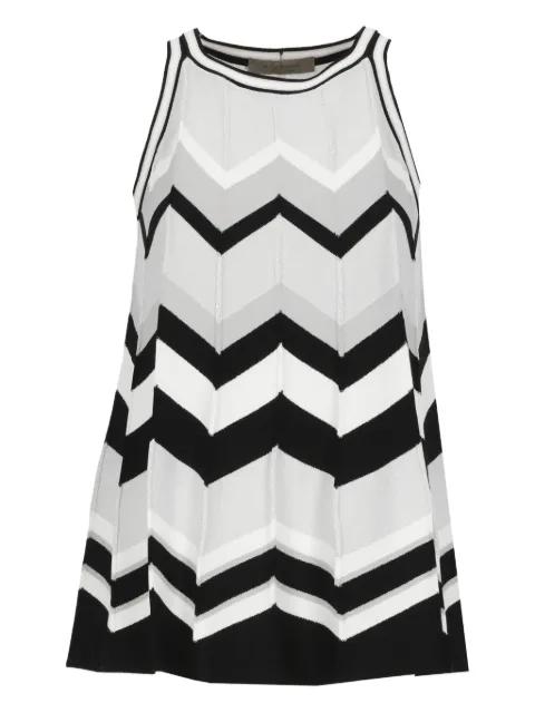 D.Exterior plissé tank top