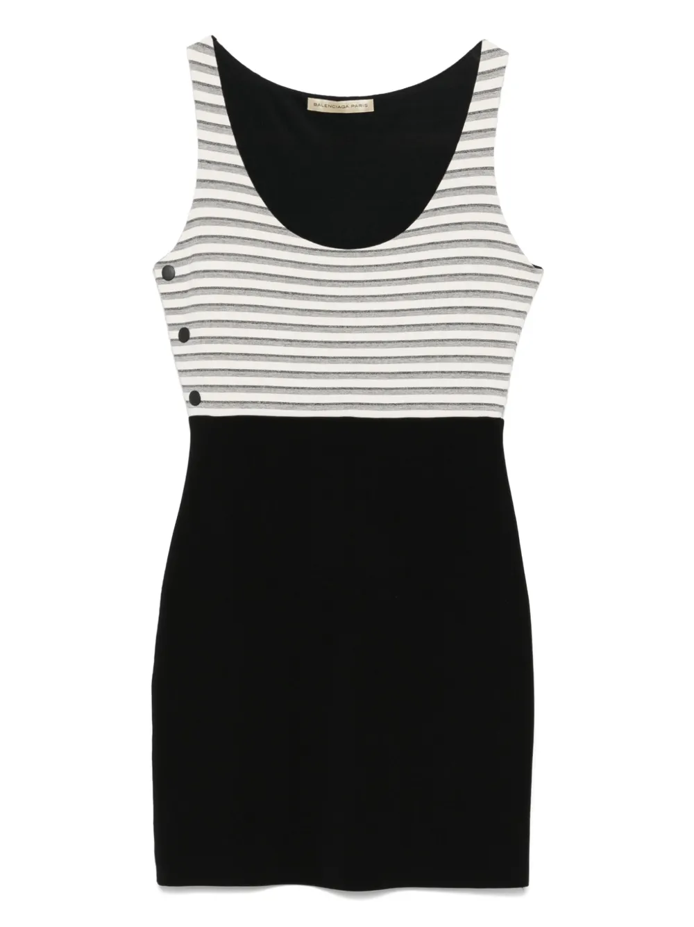 Pre-owned Balenciaga 2010s Striped Mini Dress