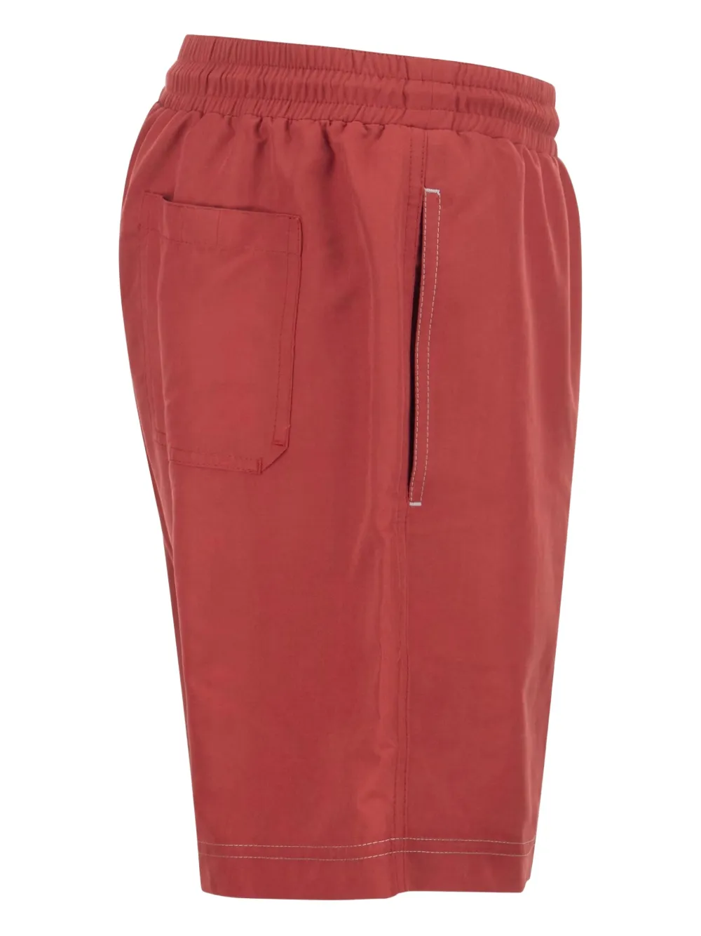 Brunello Cucinelli Zwembroek met geborduurd logo Rood