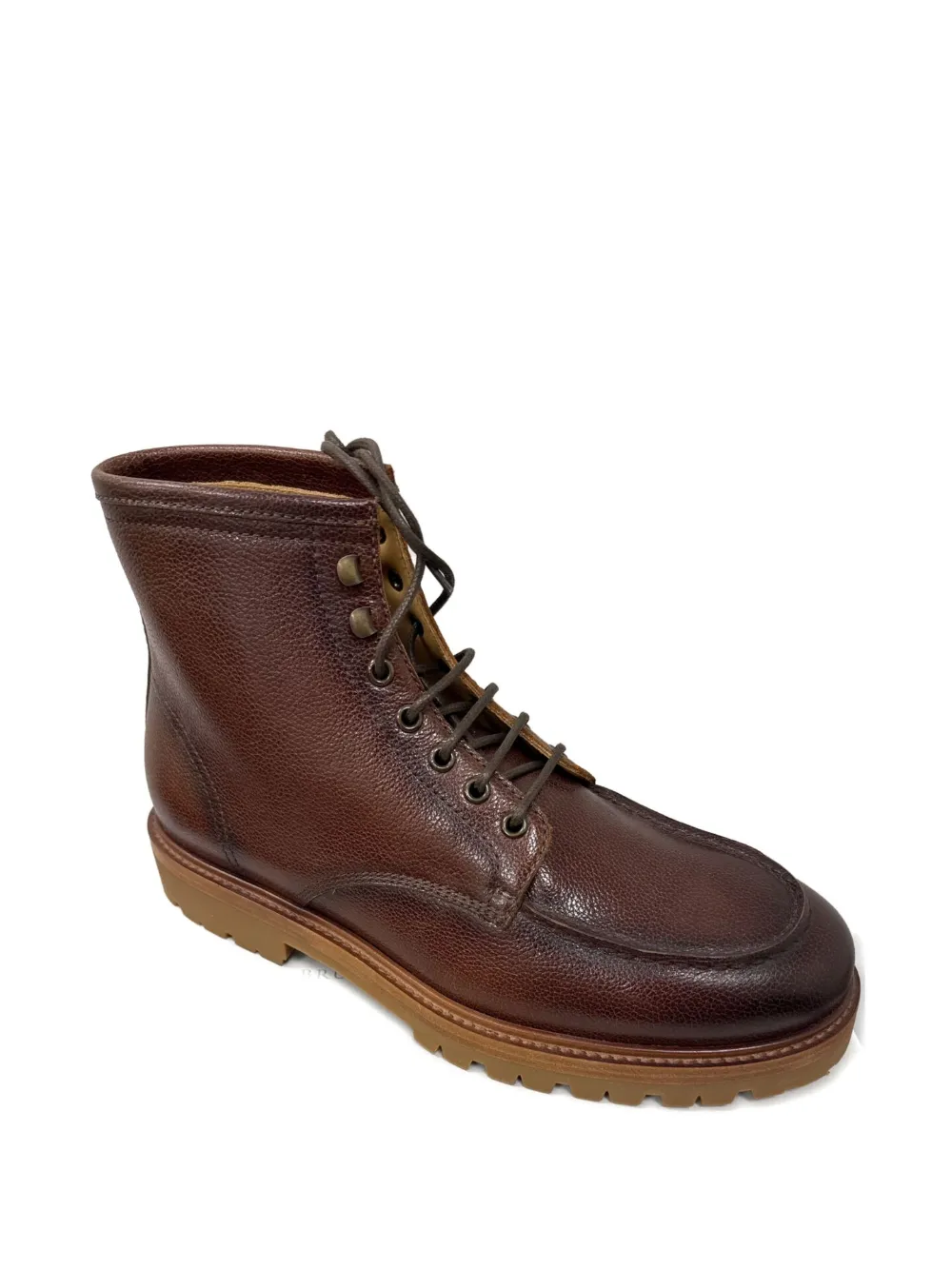 Brunello Cucinelli leather lace-up ankle boots | Brown | Image 1