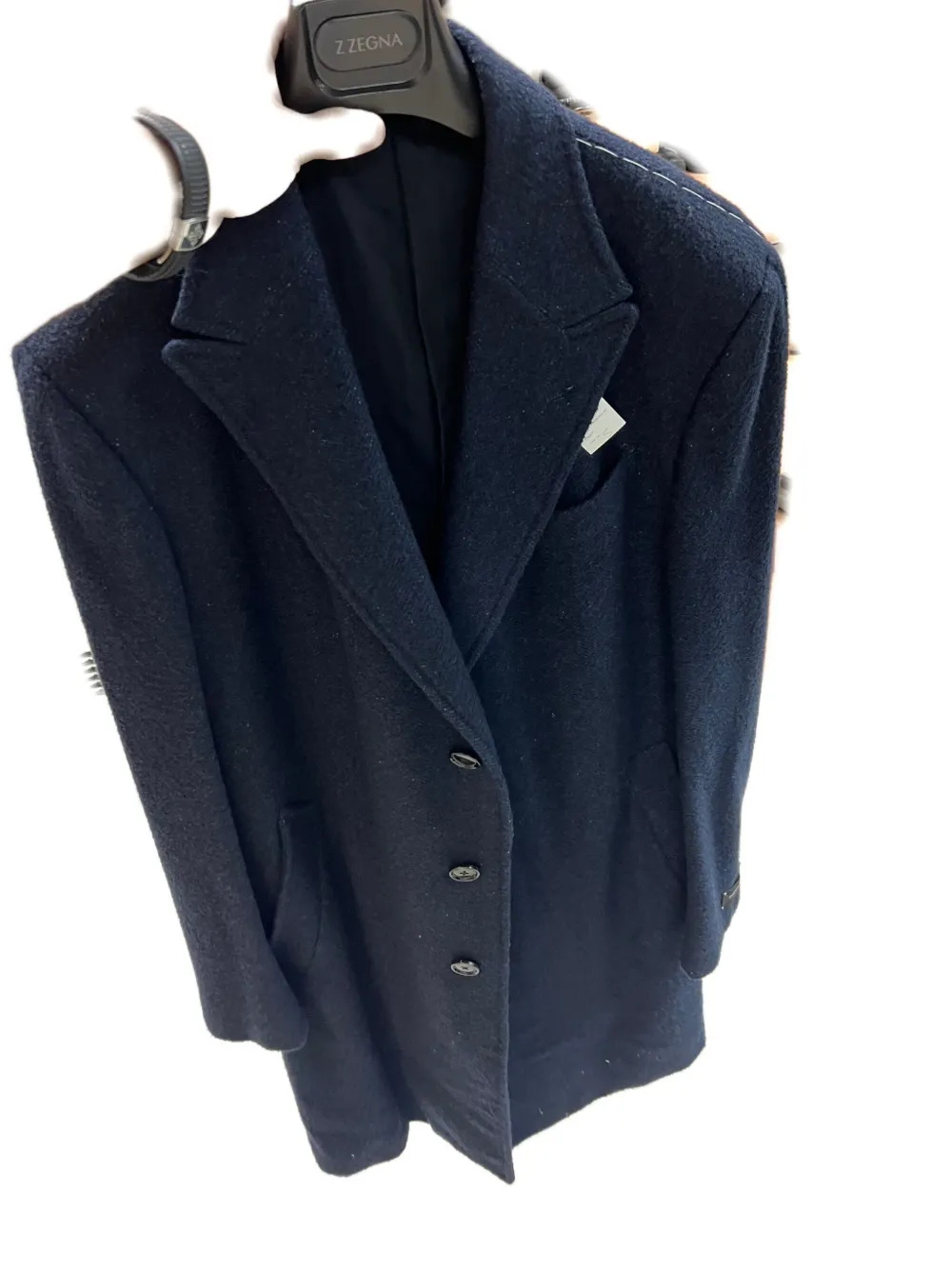 Zegna Jas met enkele rij knopen Blauw