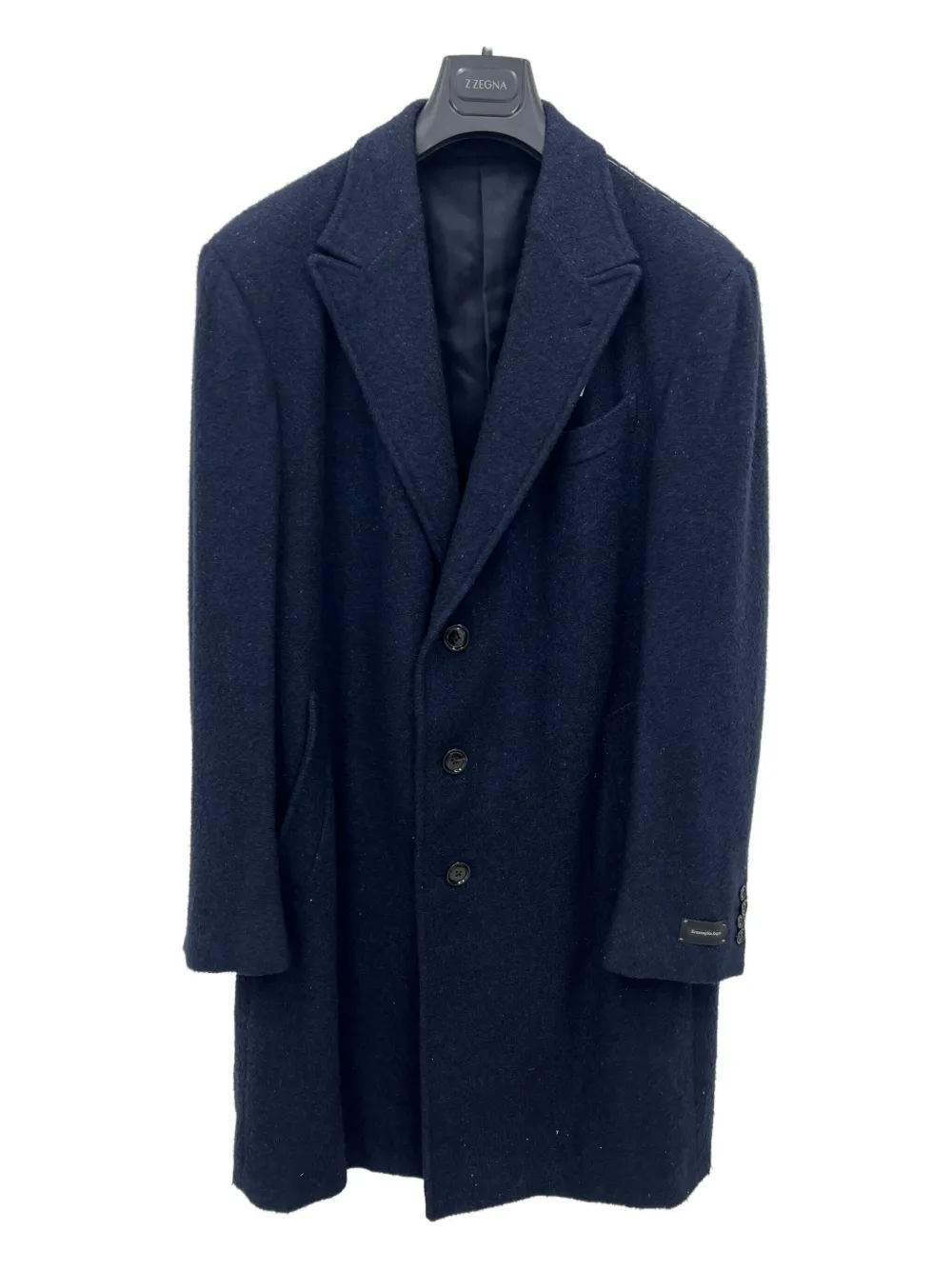 Zegna Jas met enkele rij knopen Blauw