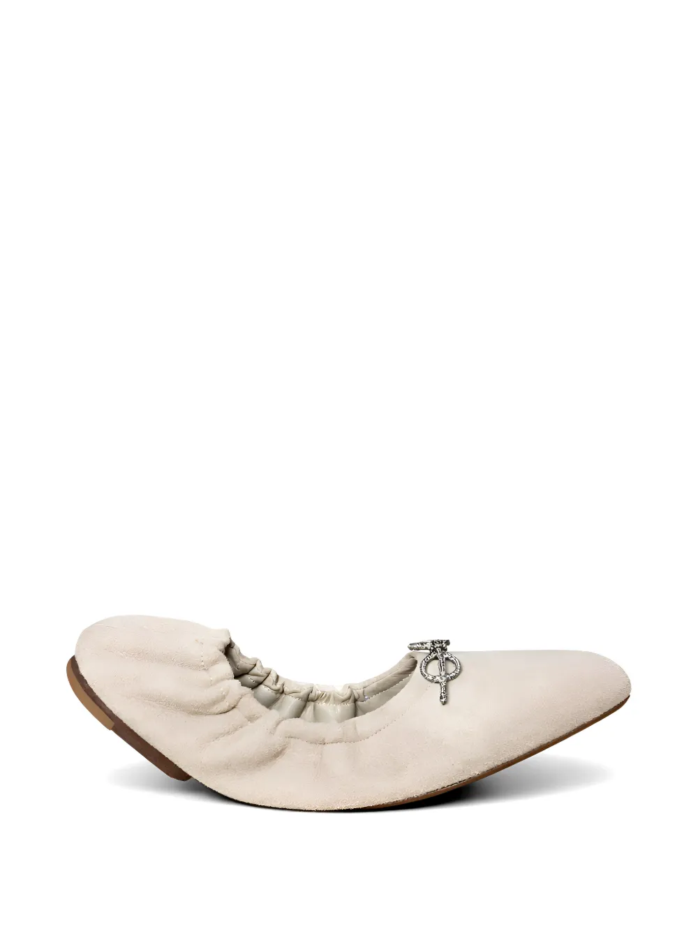 Brunello Cucinelli charm bailarina flat - Toni neutri