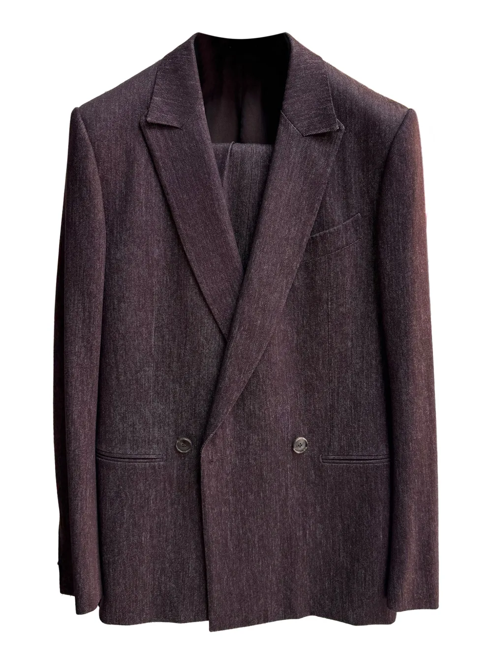 Zegna double-breasted suit Paars