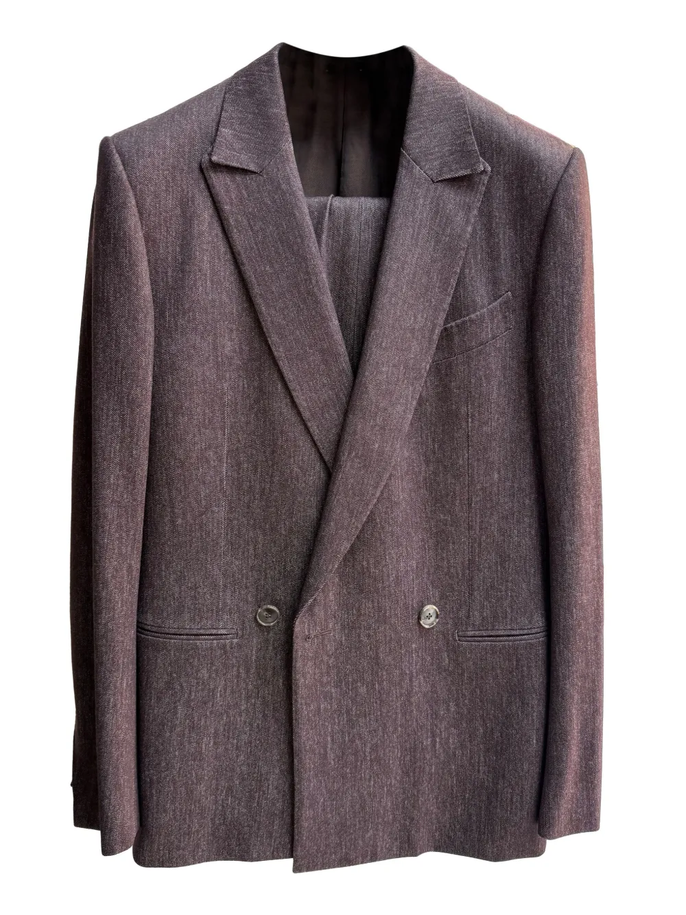 Zegna double-breasted suit Paars