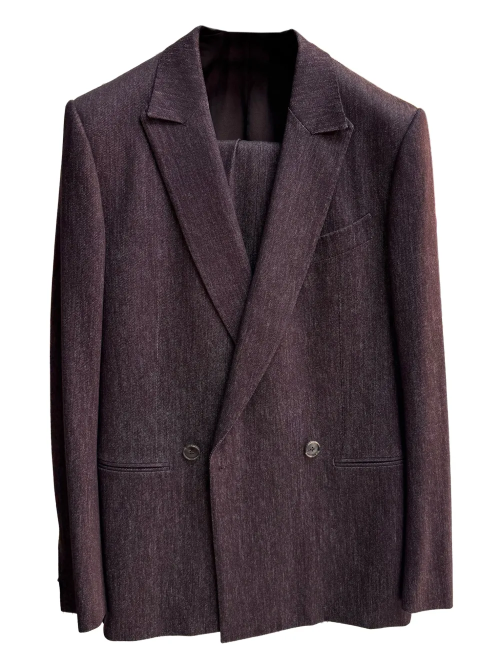 Zegna Pak met dubbele rij knopen Paars