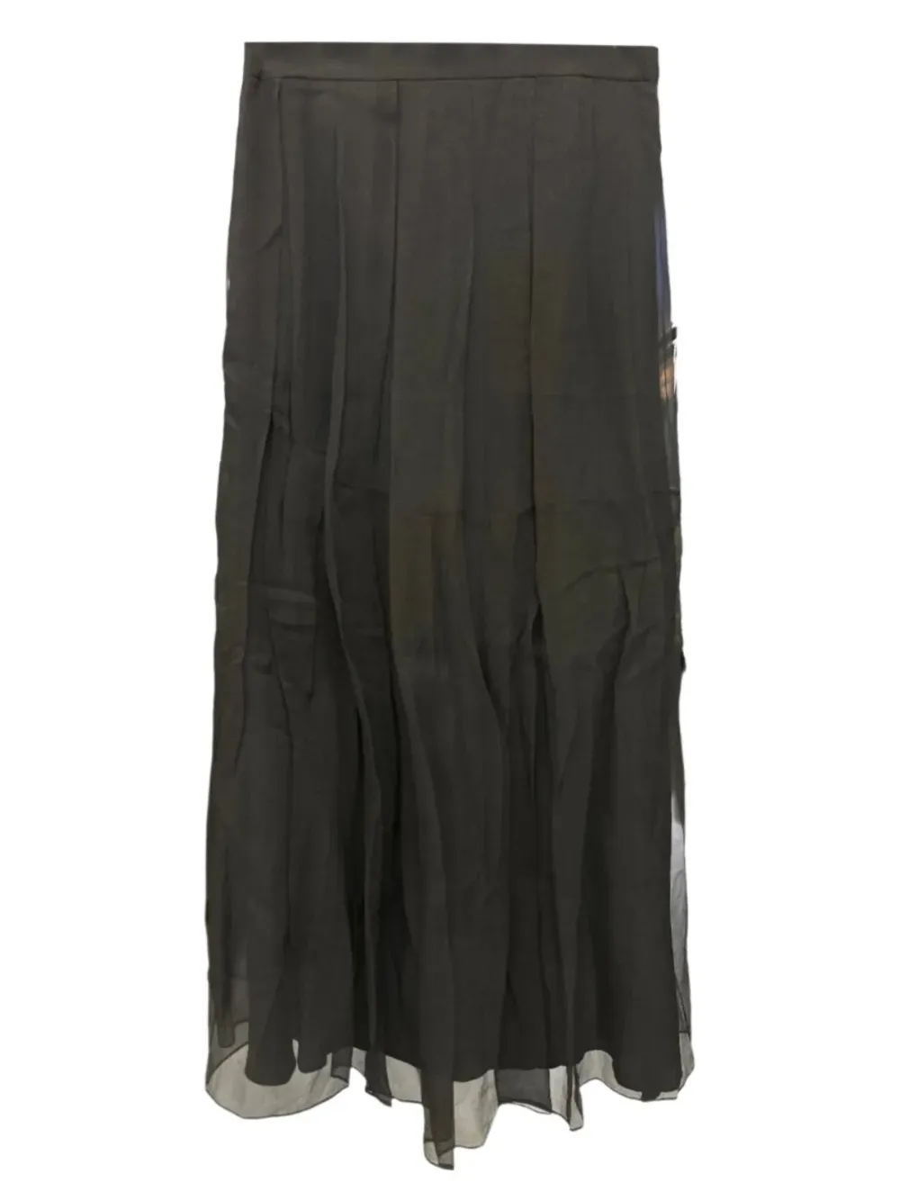Brunello Cucinelli Midi-plooirok - Zwart