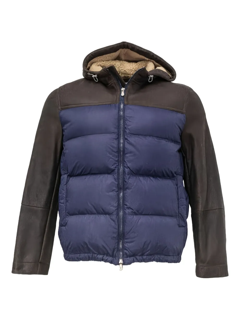 Brunello Cucinelli colour-block puffer jacket | marrón | Image 1