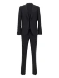 Corneliani satin-trim three-piece suit - Black