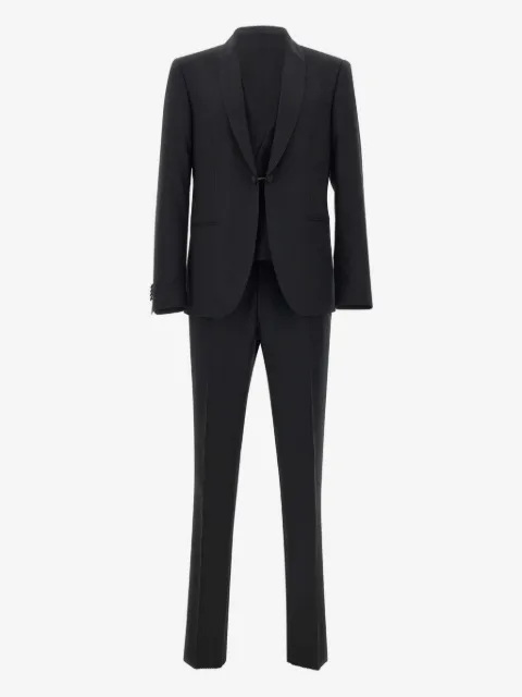 Corneliani satin-trim three-piece suit