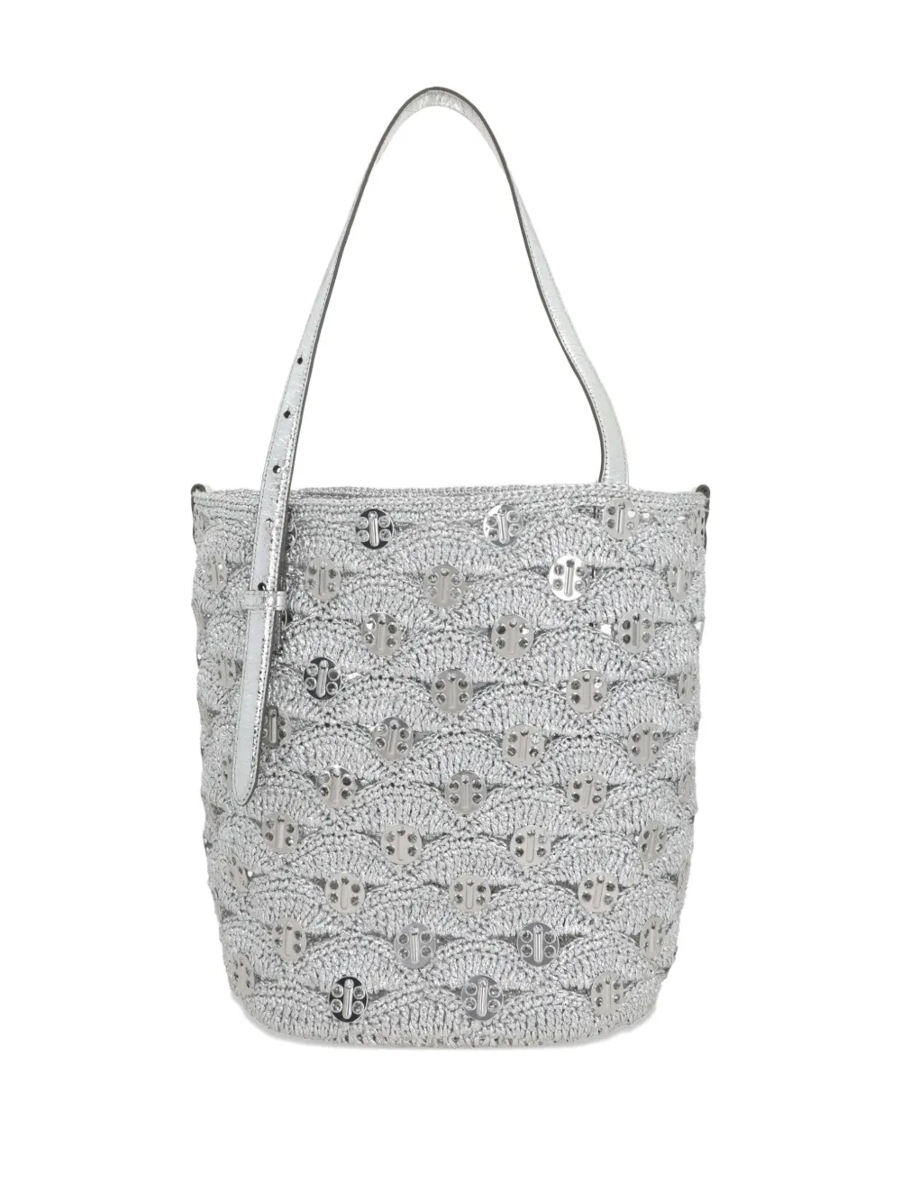 Rabanne crochet tote bag - Zilver