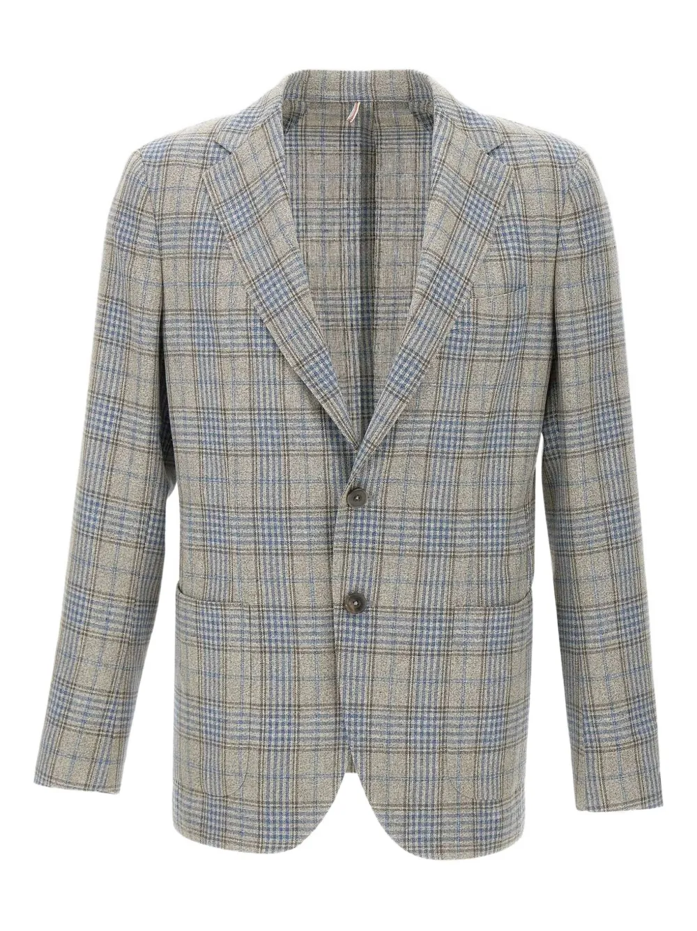 Santaniello plaid-pattern blazer | Grey | Image 1