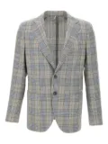 Santaniello plaid-pattern blazer - Grey