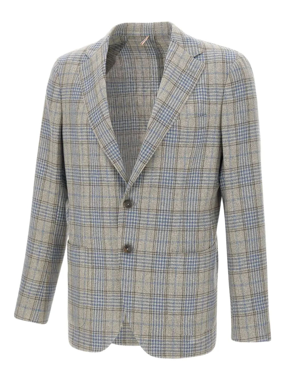 Santaniello plaid-pattern blazer | Grey | Image 1