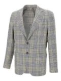 Santaniello plaid-pattern blazer - Grey