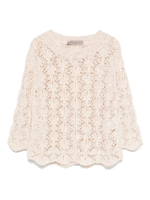 D.Exterior openwork sweater