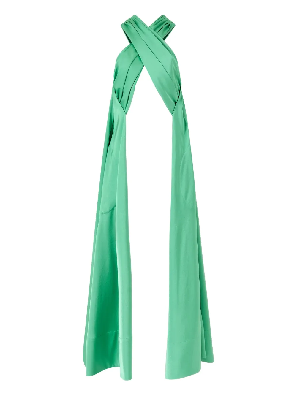 Rosie Assoulin X satin top | Green | Image 1