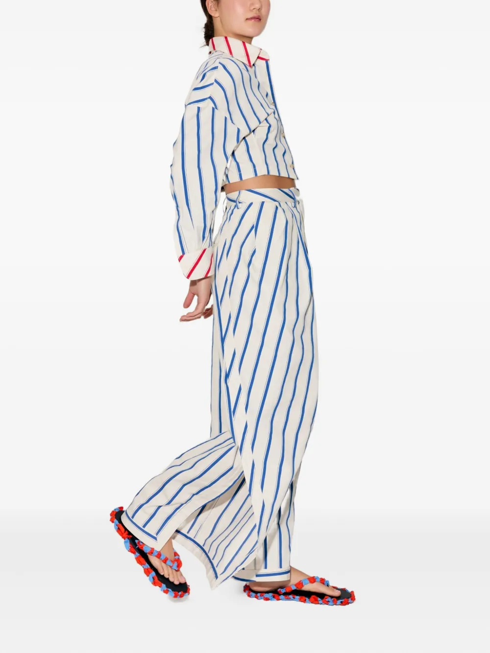 Rosie Assoulin striped trousers - Wit
