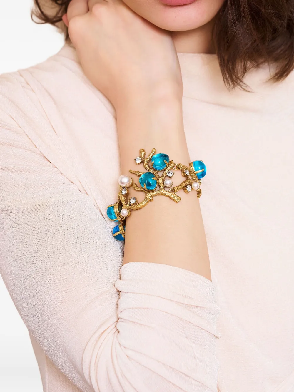 Kenneth Jay Lane Sea Branch armband - Goud