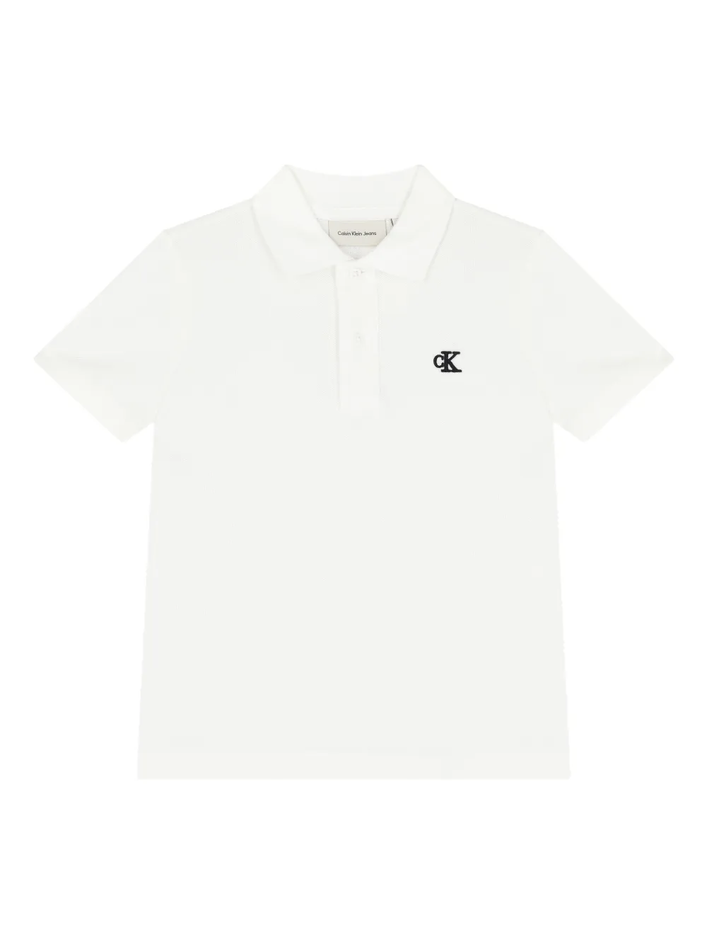 Calvin Klein Kids Katoenen poloshirt Wit
