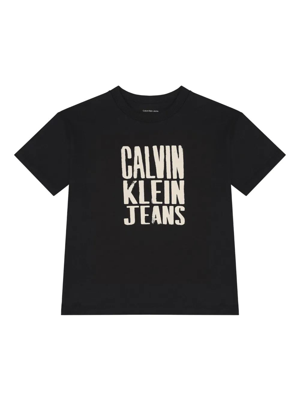 Calvin Klein Kids Katoenen T-shirt Zwart