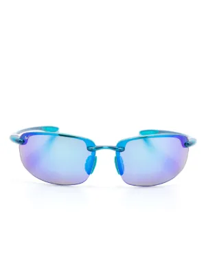 Maui Jim スクエアフレーム サングラス | ブルー | FARFETCH JP