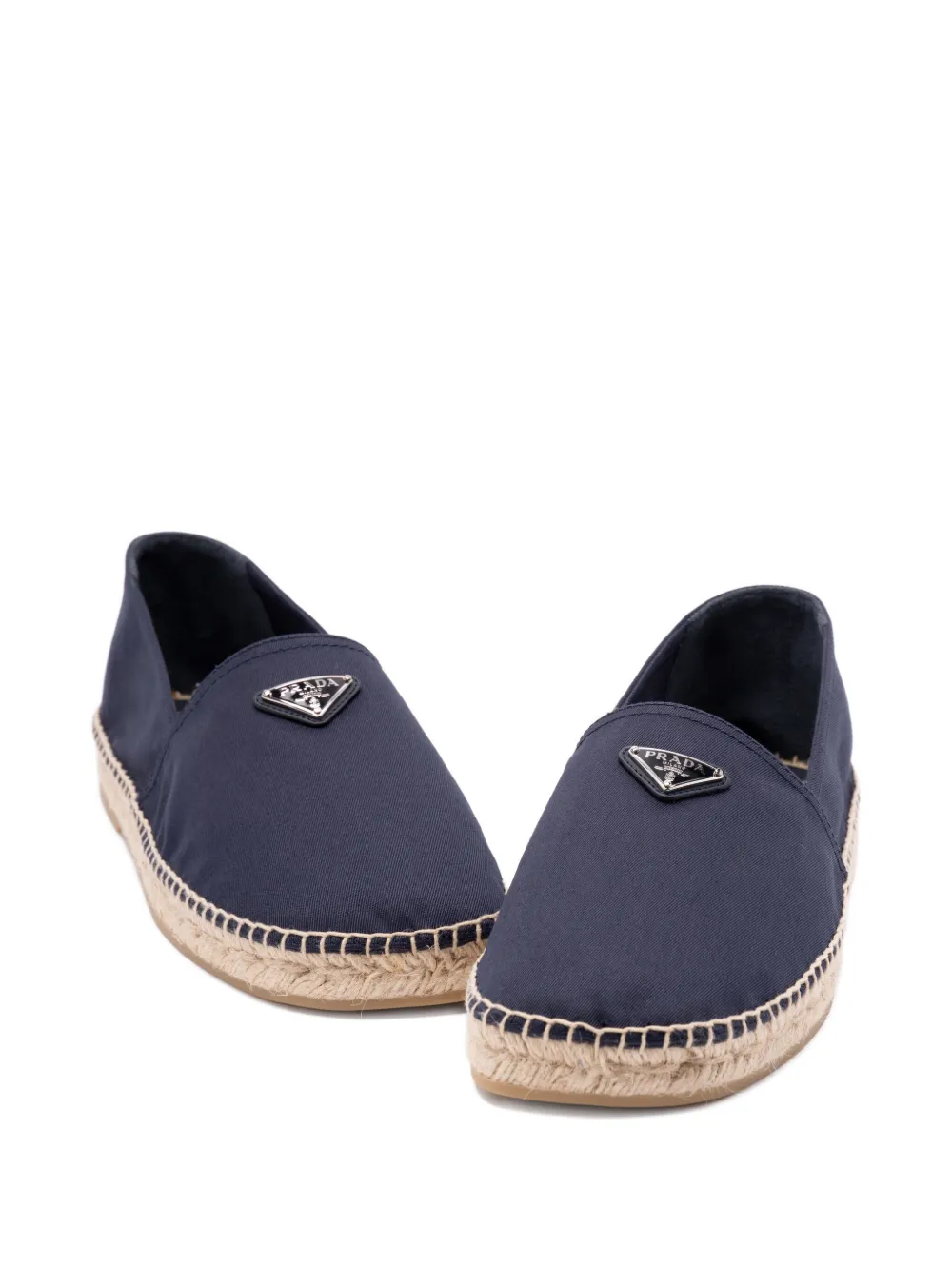 Prada Espadrilles met Triangle-logo Blauw