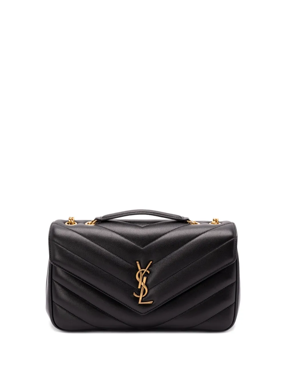 Saint Laurent Loulou Medium Shoulder Bag In Black