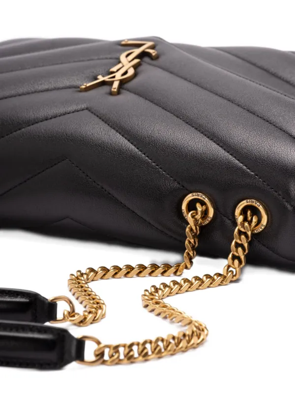 Saint Laurent Loulou Medium Shoulder Bag | Black | FARFETCH