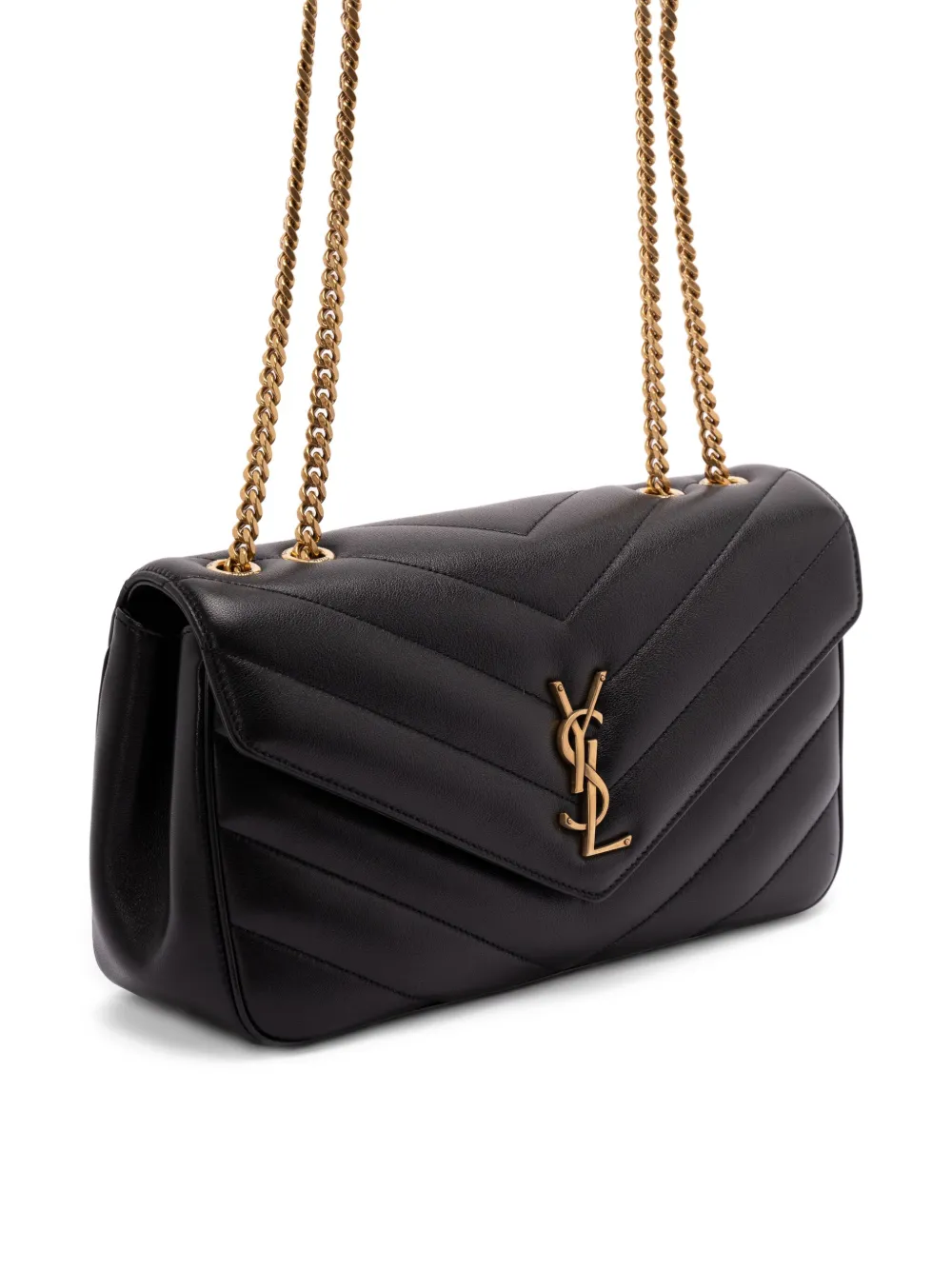 Saint Laurent Loulou medium schoudertas Zwart