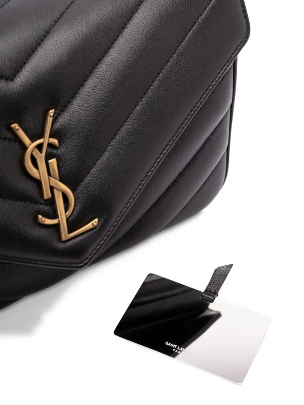 ショルダーバッグ・ポシェット SAINT LAURENT MEDIUM BLACK LEATHER LOULOU BAG SAINT LAURENT Loulou medium quilted leather shoulder bag