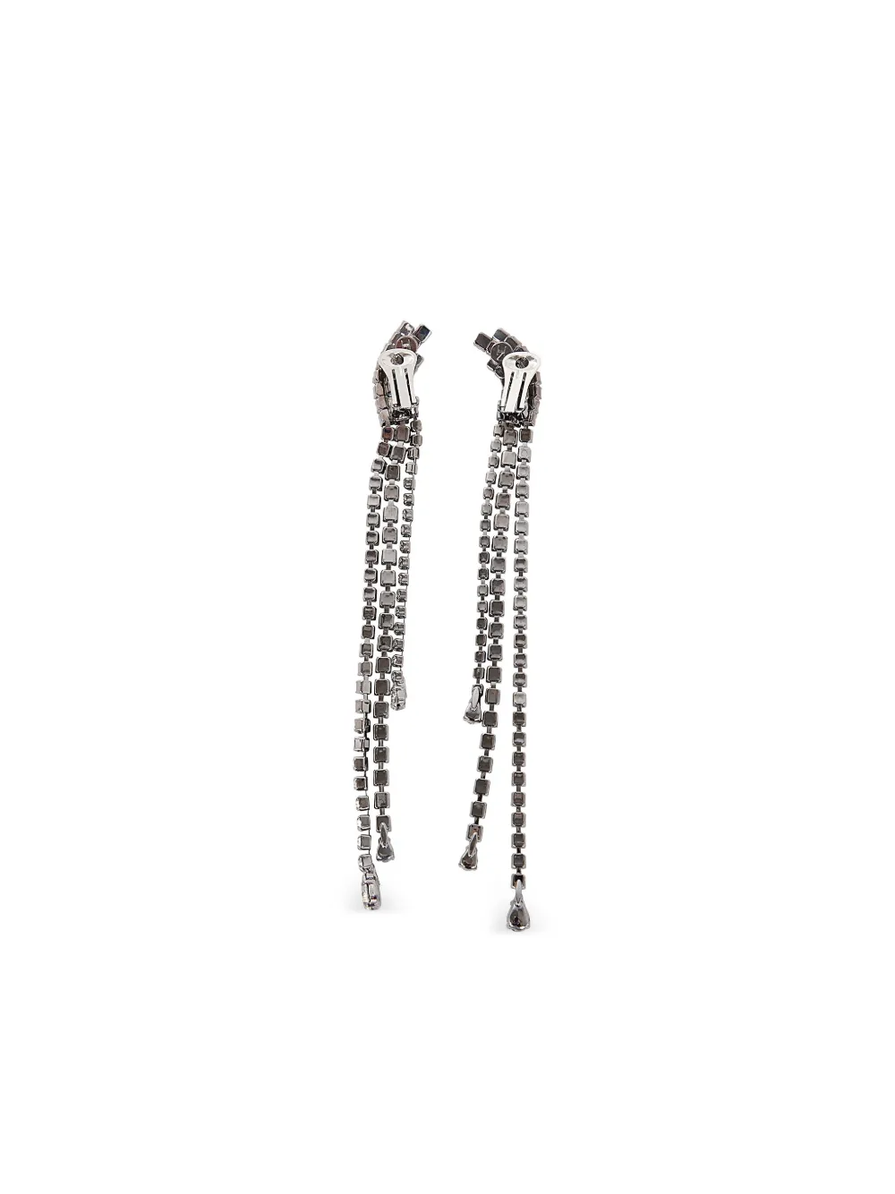 Shop Helene Zubeldia Crystal-embellished Clip-on Drop Earrings