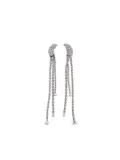 Helene Zubeldia crystal-embellished clip-on drop earrings - Silver