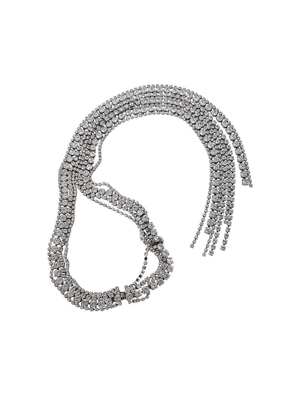 Shop Helene Zubeldia Rhinestone-embellished Cascade Necklace