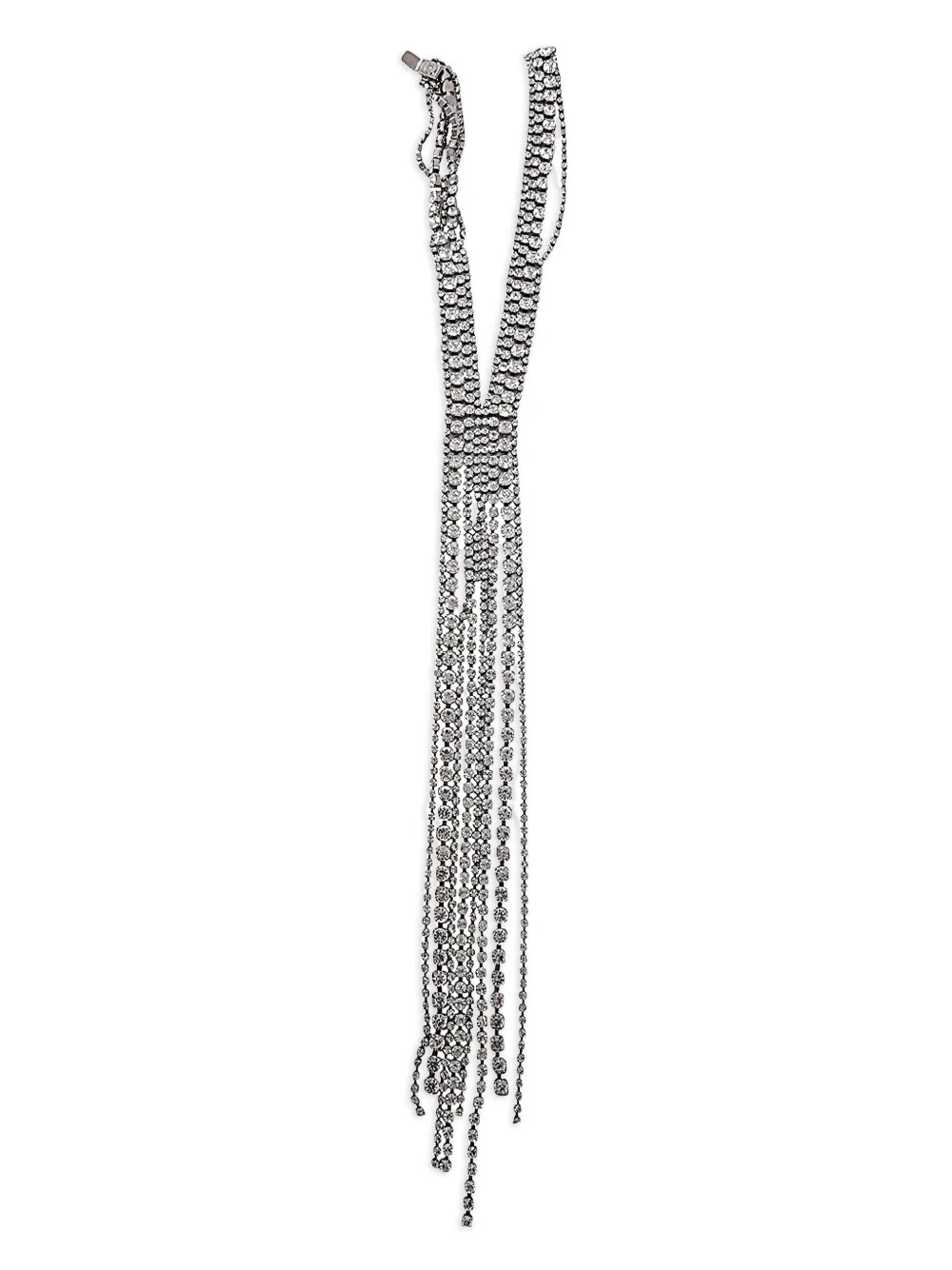 Shop Helene Zubeldia Rhinestone-embellished Cascade Necklace