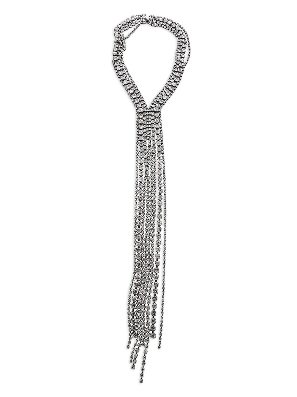Shop Helene Zubeldia Rhinestone-embellished Cascade Necklace